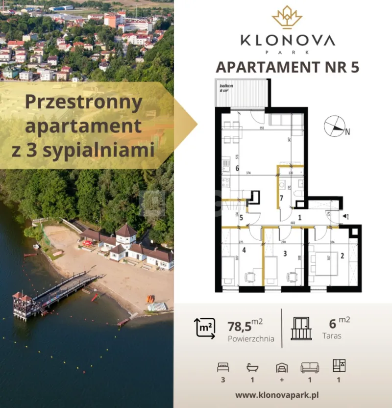 Mieszkanie na  sprzedaż Olecko - Klonova Park | Komfortowy Apartament | 4 pokoje | 78,5 m2